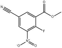 Benzoic acid, 5-cyano-2-fluoro-3-nitro-, methyl ester Structure