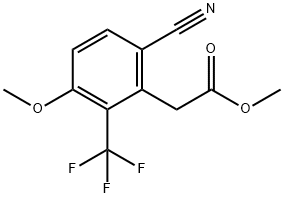 Methyl 6-cyano-3-methoxy-2-(trifluoromethyl)phenylacetate Structure