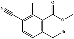 Benzoic acid, 6-(bromomethyl)-3-cyano-2-methyl-, methyl ester Structure