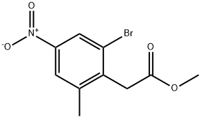 Benzeneacetic acid, 2-bromo-6-methyl-4-nitro-, methyl ester Structure