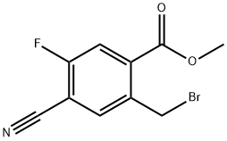 Benzoic acid, 2-(bromomethyl)-4-cyano-5-fluoro-, methyl ester 구조식 이미지