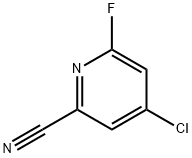 2-Pyridinecarbonitrile, 4-chloro-6-fluoro- Structure