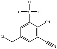 5-Chloromethyl-3-cyano-2-hydroxybenzenesulfonyl chloride Structure