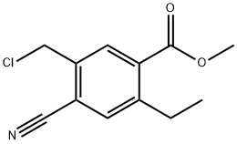 Methyl 5-chloromethyl-4-cyano-2-ethylbenzoate Structure