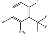 Benzenamine, 6-chloro-3-fluoro-2-(trifluoromethyl)- Structure