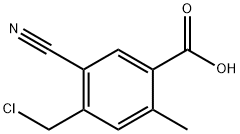 4-Chloromethyl-5-cyano-2-methylbenzoic acid Structure