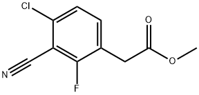 Methyl 4-chloro-3-cyano-2-fluorophenylacetate Structure