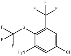 5-Chloro-3-trifluoromethyl-2-(trifluoromethylthio)aniline Structure