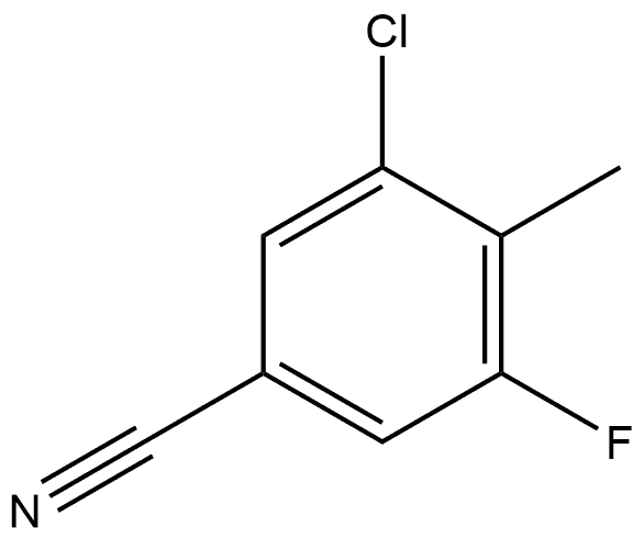 3-Chloro-5-fluoro-4-methylbenzonitrile Structure