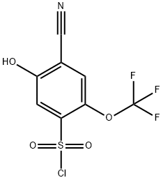 4-Cyano-5-hydroxy-2-(trifluoromethoxy)benzenesulfonyl chloride Structure