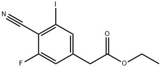 Ethyl 4-cyano-3-fluoro-5-iodophenylacetate Structure