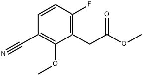 Methyl 3-cyano-6-fluoro-2-methoxyphenylacetate Structure