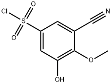 3-Cyano-5-hydroxy-4-methoxybenzenesulfonylchloride Structure