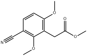 Methyl 3-cyano-2,6-dimethoxyphenylacetate Structure