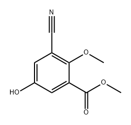 Benzoic acid, 3-cyano-5-hydroxy-2-methoxy-, methyl ester Structure