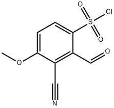 3-Cyano-2-formyl-4-methoxybenzenesulfonylchloride Structure