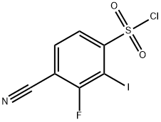 4-Cyano-3-fluoro-2-iodobenzenesulfonyl chloride Structure