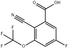 2-Cyano-5-fluoro-3-(trifluoromethoxy)benzoic acid Structure