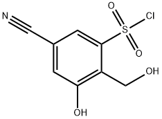 5-Cyano-3-hydroxy-2-(hydroxymethyl)benzenesulfonyl chloride Structure