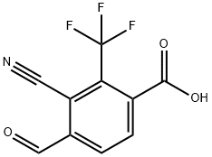 3-Cyano-4-formyl-2-(trifluoromethyl)benzoic acid Structure