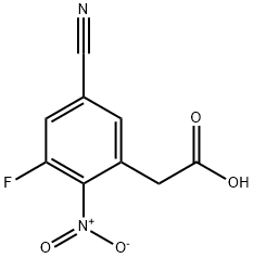 5-Cyano-3-fluoro-2-nitrophenylacetic acid Structure