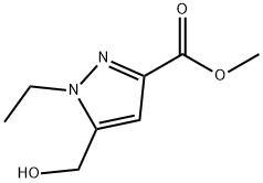 1H-Pyrazole-3-carboxylic acid, 1-ethyl-5-(hydroxymethyl)-, methyl ester 구조식 이미지