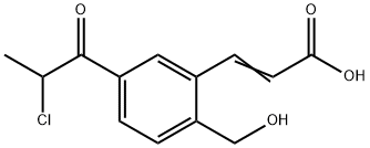 5-(2-Chloropropanoyl)-2-(hydroxymethyl)cinnamic acid Structure