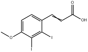 2,3-Diiodo-4-methoxycinnamic acid Structure