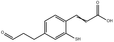 2-Mercapto-4-(3-oxopropyl)cinnamic acid Structure