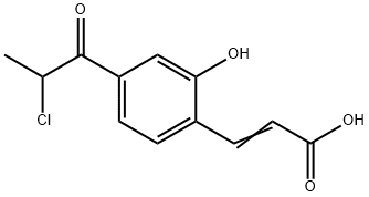 4-(2-Chloropropanoyl)-2-hydroxycinnamic acid Structure