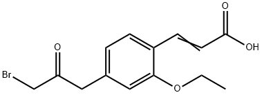 4-(3-Bromo-2-oxopropyl)-2-ethoxycinnamic acid Structure