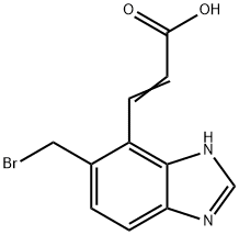 (E)-3-(5-Bromomethyl-1H-benzo[d]imidazol-4-yl)acrylic acid Structure