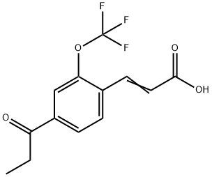 4-Propionyl-2-(trifluoromethoxy)cinnamic acid Structure