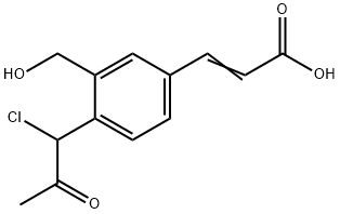 4-(1-Chloro-2-oxopropyl)-3-(hydroxymethyl)cinnamic acid Structure