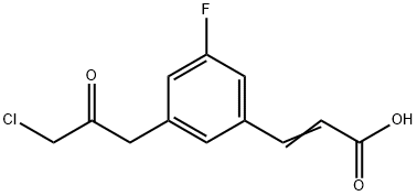 3-(3-Chloro-2-oxopropyl)-5-fluorocinnamic acid Structure