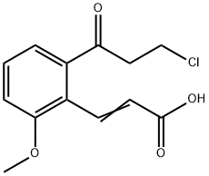 2-(3-Chloropropanoyl)-6-methoxycinnamic acid Structure