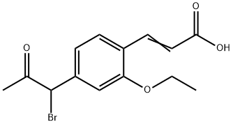 4-(1-Bromo-2-oxopropyl)-2-ethoxycinnamic acid Structure