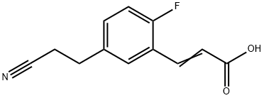 5-(2-Cyanoethyl)-2-fluorocinnamic acid Structure