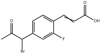 4-(1-Bromo-2-oxopropyl)-2-fluorocinnamic acid Structure