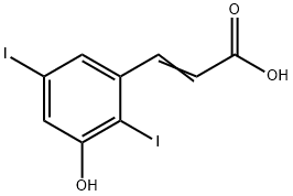 2,5-Diiodo-3-hydroxycinnamic acid Structure