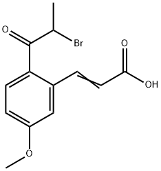 2-(2-Bromopropanoyl)-5-methoxycinnamic acid Structure