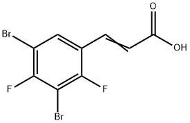 3,5-Dibromo-2,4-difluorocinnamic acid Structure