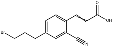 4-(3-Bromopropyl)-2-cyanocinnamic acid Structure