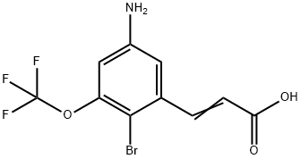 5-Amino-2-bromo-3-(trifluoromethoxy)cinnamic acid Structure