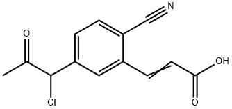 5-(1-Chloro-2-oxopropyl)-2-cyanocinnamic acid Structure