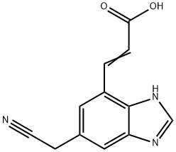 (E)-3-(6-Cyanomethyl-1H-benzo[d]imidazol-4-yl)acrylic acid Structure