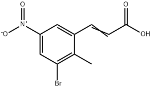 3-Bromo-2-methyl-5-nitrocinnamic acid Structure