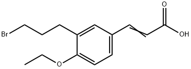 3-(3-Bromopropyl)-4-ethoxycinnamic acid Structure