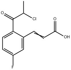 2-(2-Chloropropanoyl)-5-fluorocinnamic acid Structure