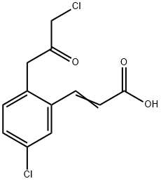 5-Chloro-2-(3-chloro-2-oxopropyl)cinnamic acid Structure